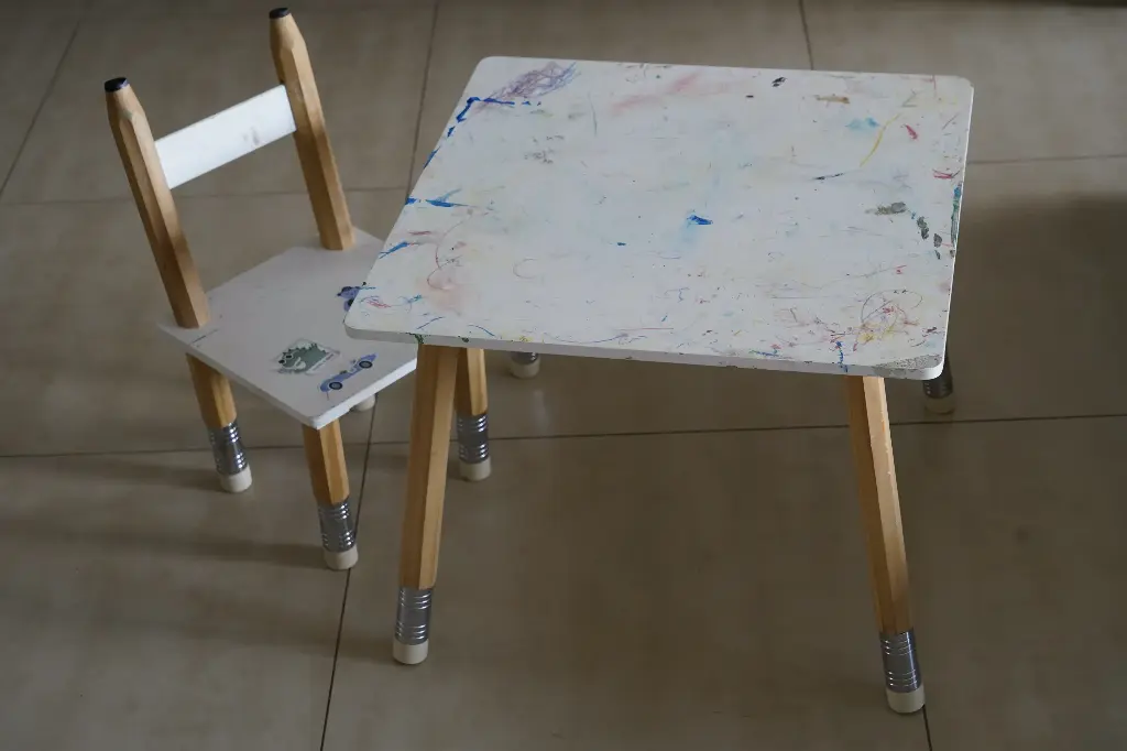 Children's table with chair
