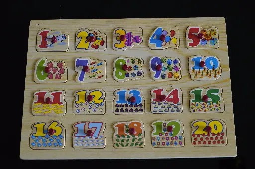 Puzzle en bois avec des chiffres